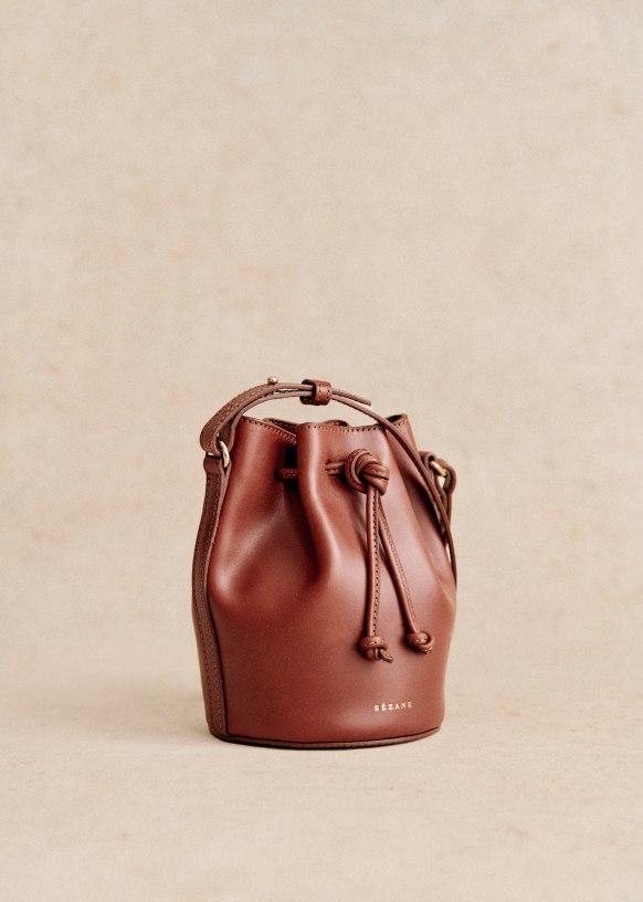 Micro Farrow Bucket Bag - Natural heritage - Vegetable-tanned smooth  cowhide leather - Sézane