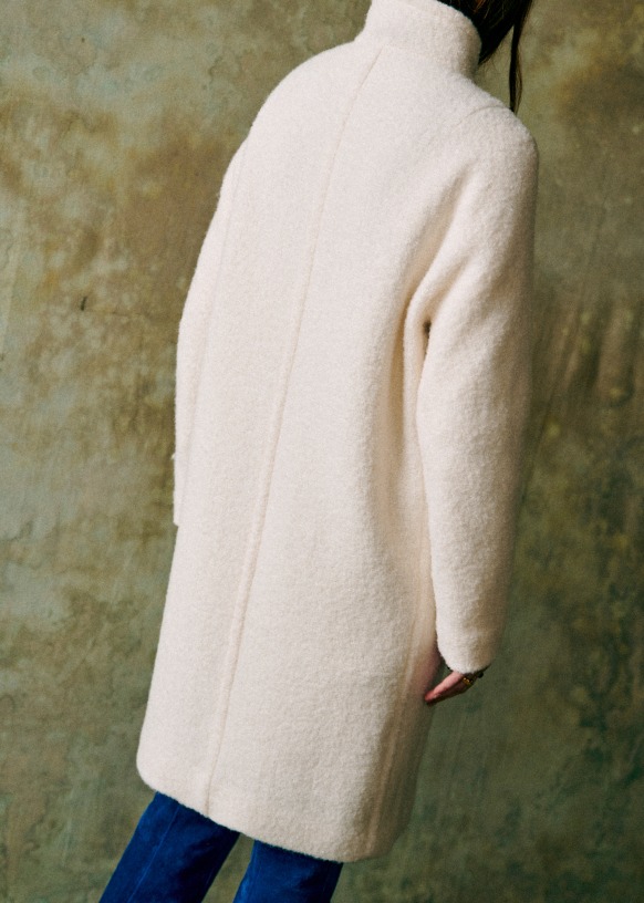 Arsène Coat - Ecru - Virgin wool - Sézane