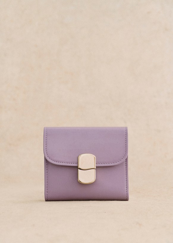 Milo Small Wallet - Icy lilac - Bovine leather - Sézane