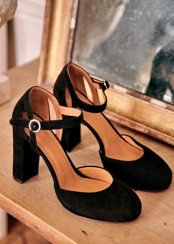 High Kate Mary Janes - Black - Bovine leather - Sézane display picture 1