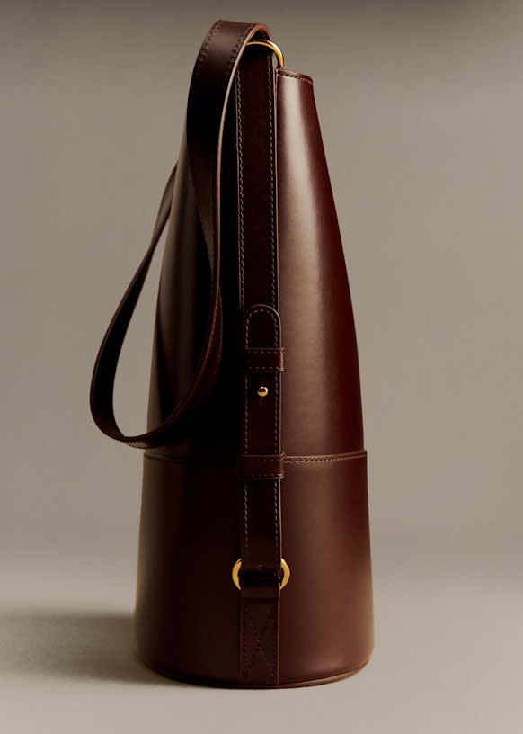 Gary Maxi Bag - Choco - Split cowhide leather - Sézane