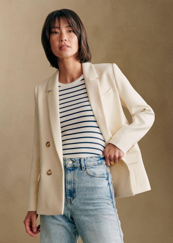 Christie Jacket - Ecru - GRS certified recycled polyester - Sézane