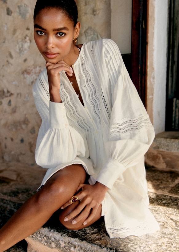 Honorina Dress - Ecru