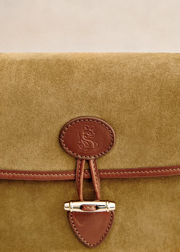 Milo Vintage Bag - Multi Taupe - Split cowhide leather - Sézane