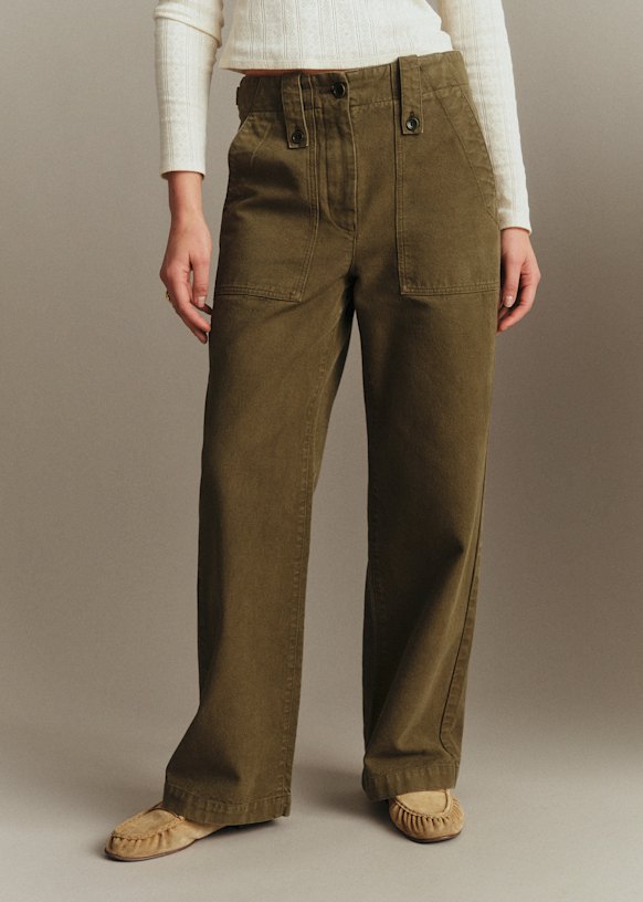 Briss Trousers - Olive Green - Organic cotton - organic textile