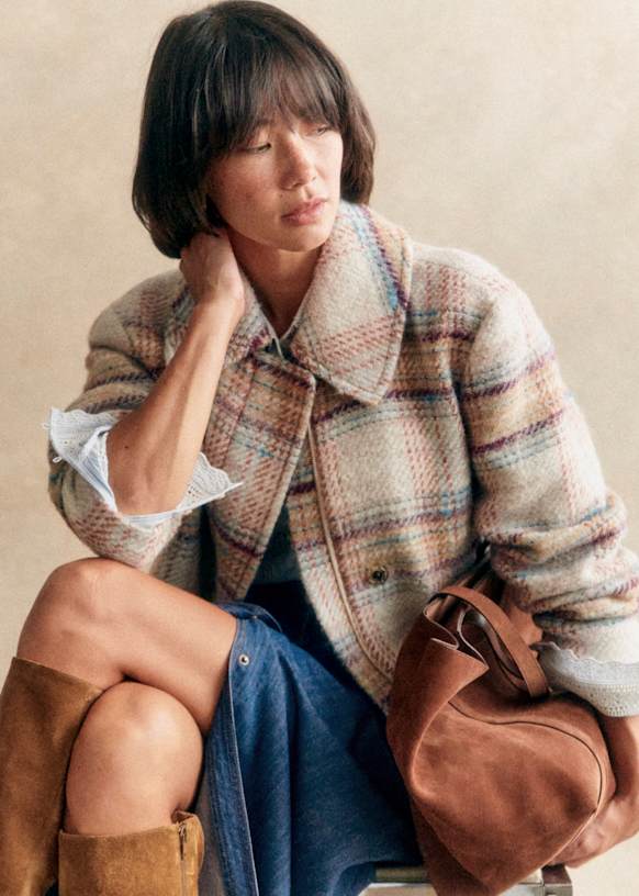 Nelson ジャケット - ベージュ・ブルー・オレンジのマルチカラー