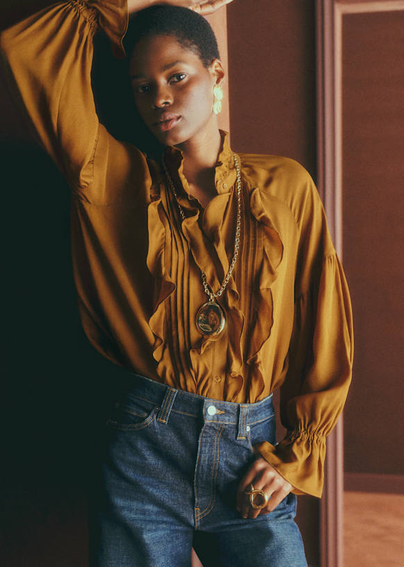 Ariana Necklace - Gold - Majority recycled brass - Sézane