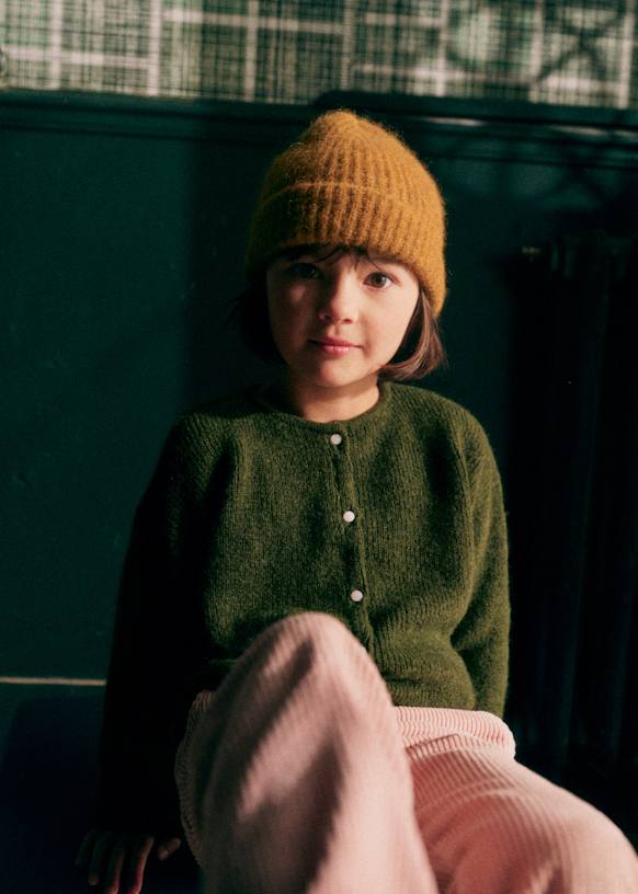 Gaspard Cardigan - Rosewood - Super kid mohair - Sézane