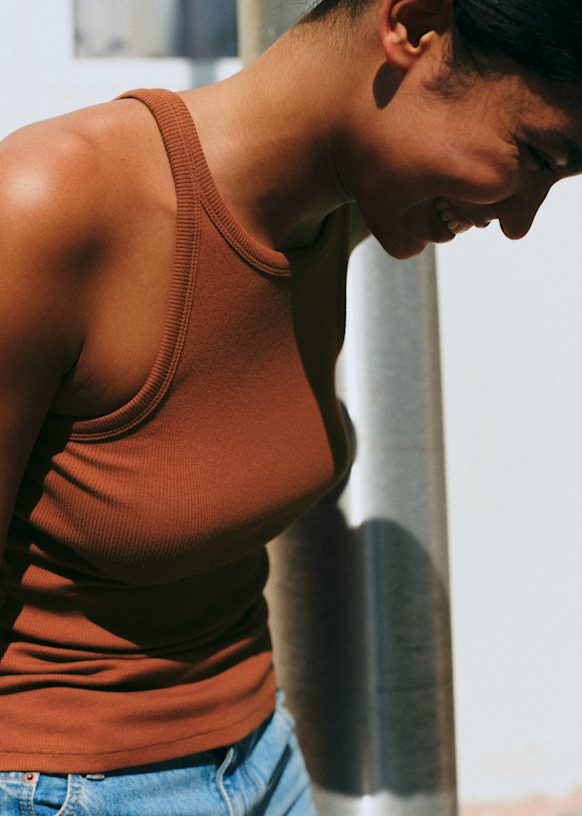 Marcelo Tank tops - Mahogany - Organic cotton - organic textile