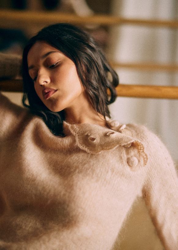 専用ページ‼️Sézane Ellaセーター　ニット　XXS　S-M相当　ウール Ella セーター - クリーム - キッドモヘア - Sézane