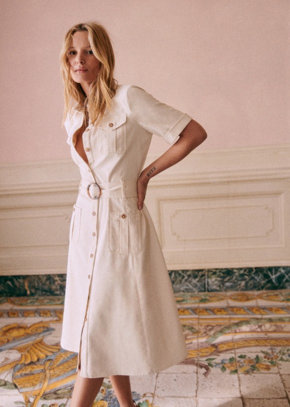 ワンピース Herlipto Notting Hill Belted Dress notting hill belted dress ✳︎herlipto