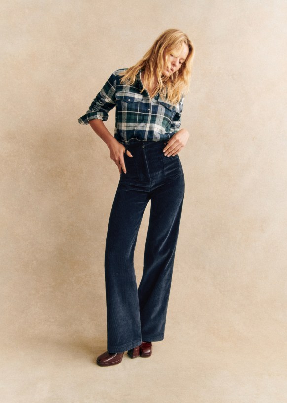 Blue green check shirt womens shop
