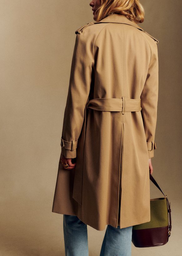 Scott Trench Coat - Camel - Organic Cotton - Sézane
