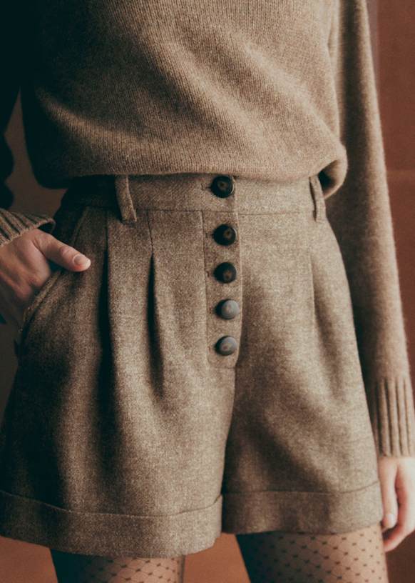 Waffled Short With Pocket Taupe main image 0
