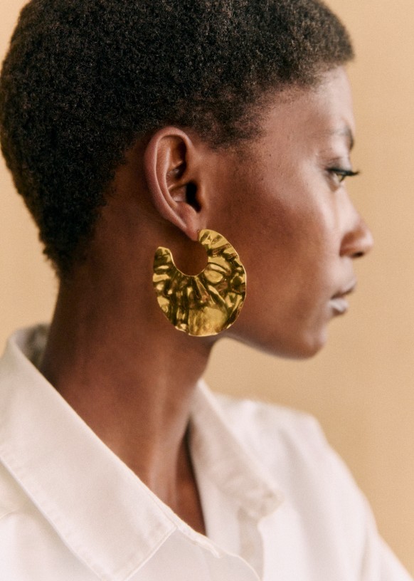 Gabin Earrings Gold Majority recycled brass Sezane
