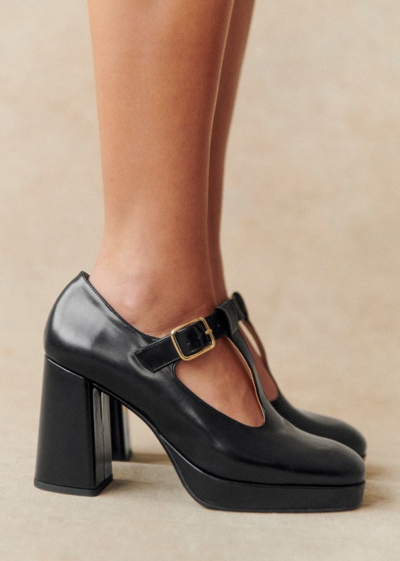 glossy mary janes
