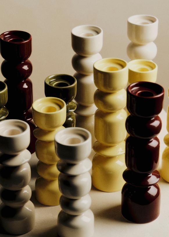 Romie Objetti Candlesticks Set - Ecru - Ceramic - Sézane