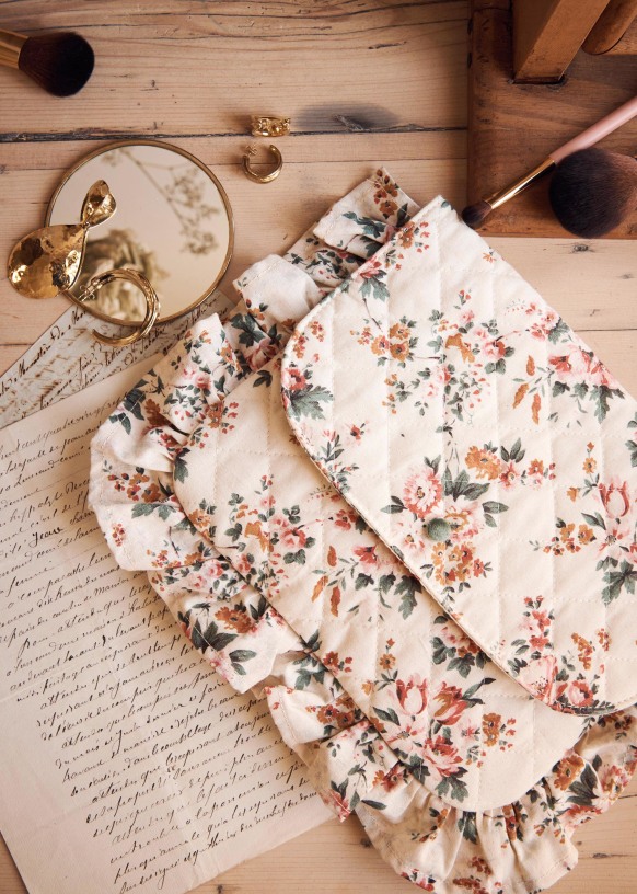Froufrous Pouch - Vintage Flowers - Organic Cotton - Sézane