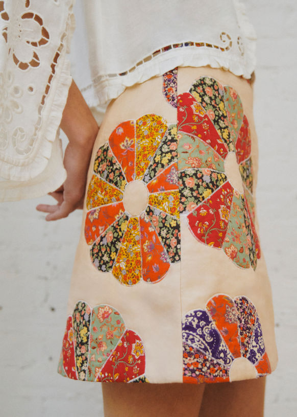 Neli Skirt - Sézane x SEA NY - Woodstock Patchwork - Organic