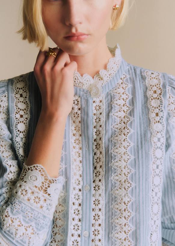 Rym シャツ - エクリュ - オーガニックコットン - Sézane