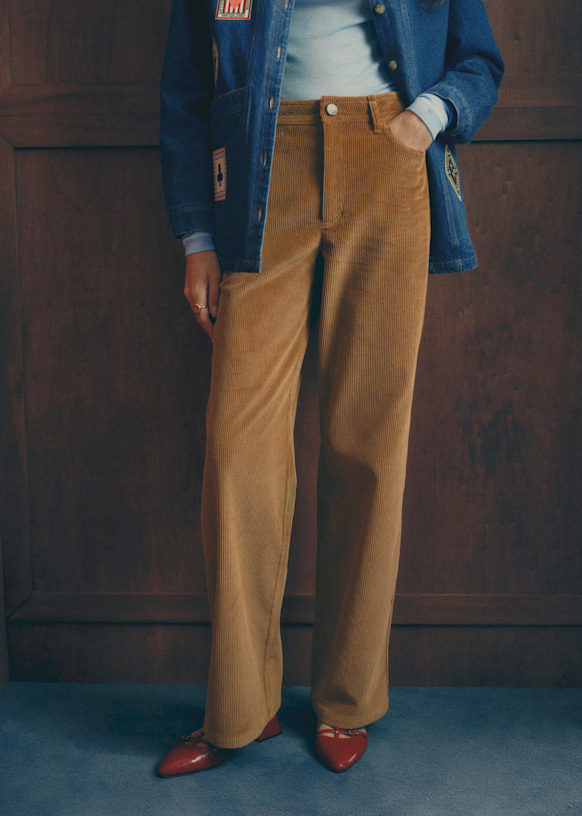 Pantalon Le Wide Leg - Sézane x Antoinette Poisson - Beige