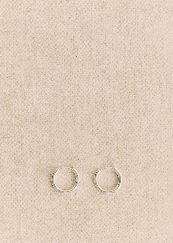 EVIE 15MM HOOPS - SILVER