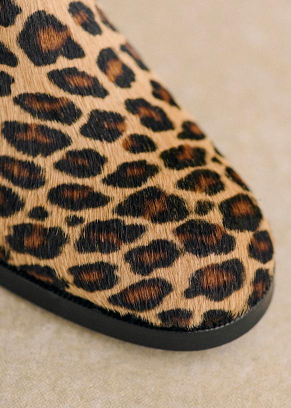 Agnes Ankle Low Boots Leopard Bovine leather Sezane