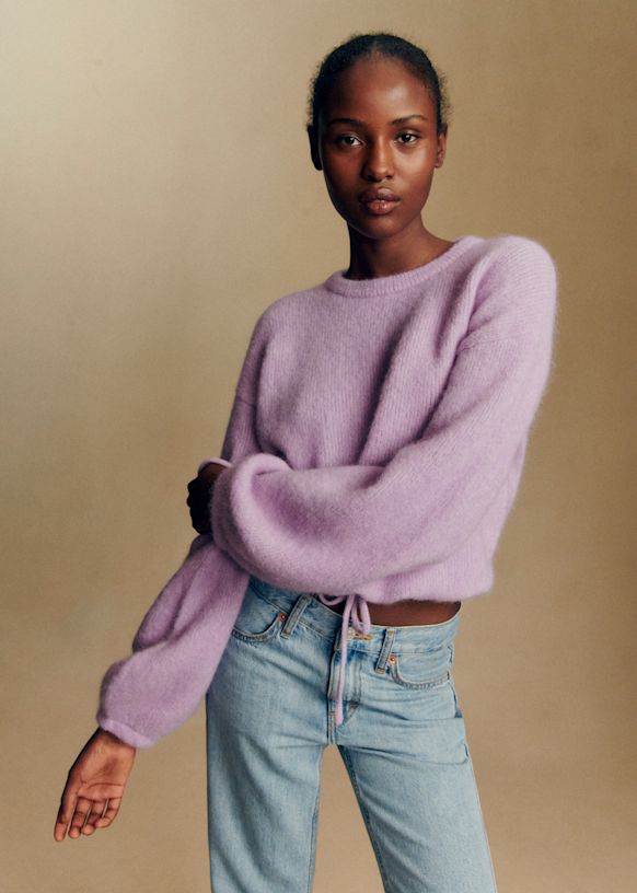 Jay Jumper - Mid Heather Grey - Baby Alpaca - Sézane