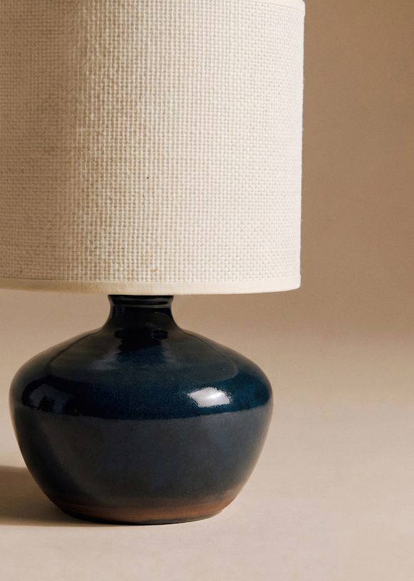Lamp vintage in ceramic Navy blue