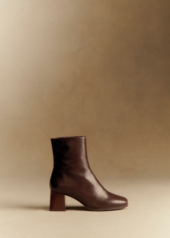 Axelle アンクルブーツ - ホワイトエナメル - パテントカウハイド