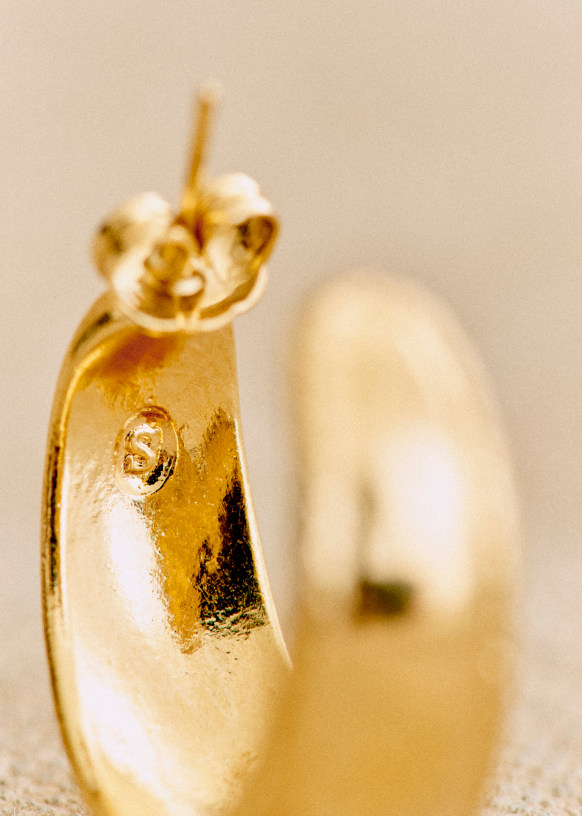 Natacha Hoops Earrings - Gold - Brass - Sézane