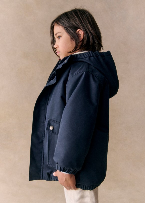 Blue cotton coat top