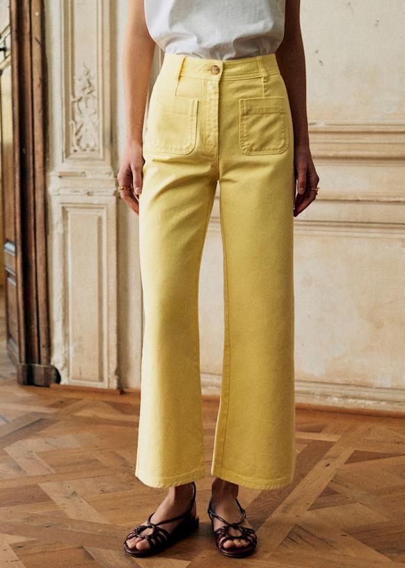 AURELIO Trousers - Frosted Lemon - Organic cotton - organic