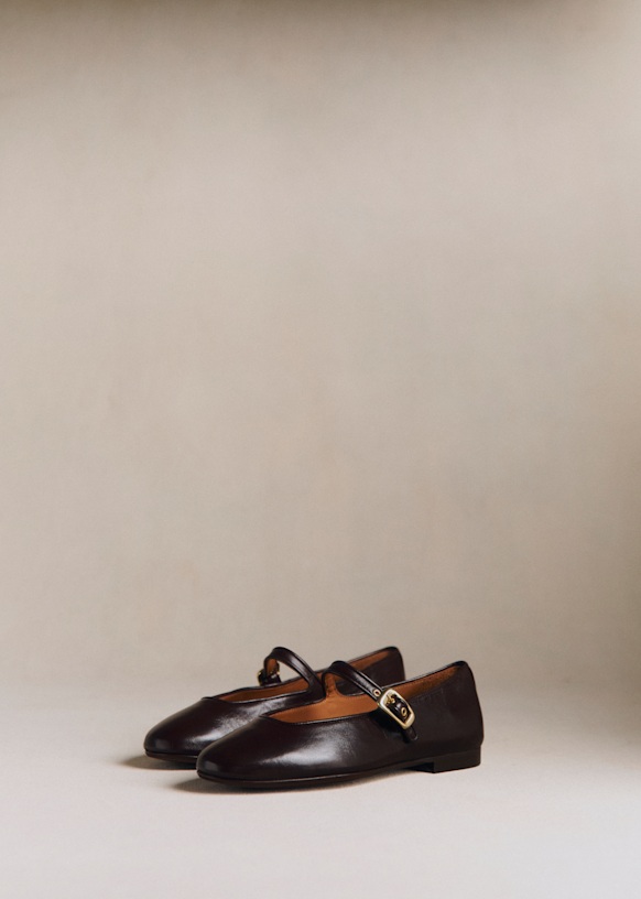 Valentin Low Ballerinas - Black - Goat Leather - Sézane