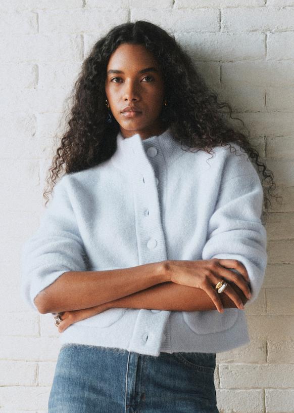 Thais Jacket - Perfect Green - Kid mohair - Sézane