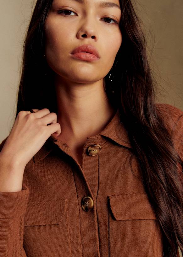 Betty Cardigan - Black - Merino Wool - Sézane