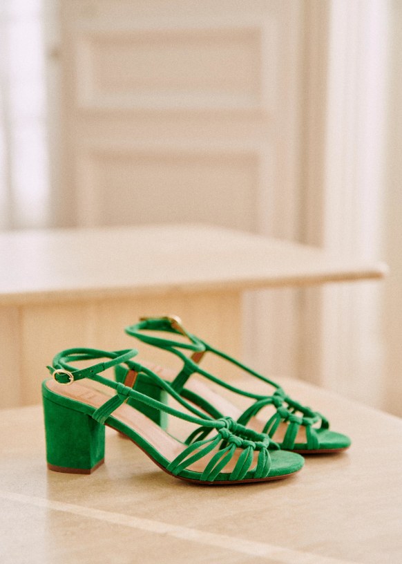Green Velvet Gladiator Strappy High Heels Criss Cross Zipper Sandals |  Up2Step