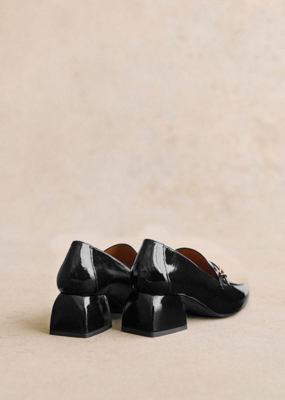 Victoire Loafers - Patent jade - Patent goatskin leather - Sézane