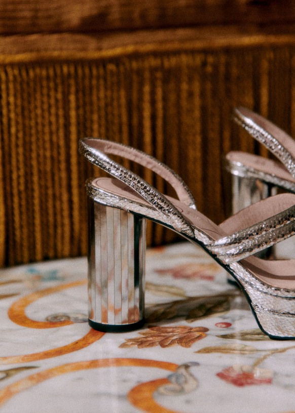 Silver star heels store