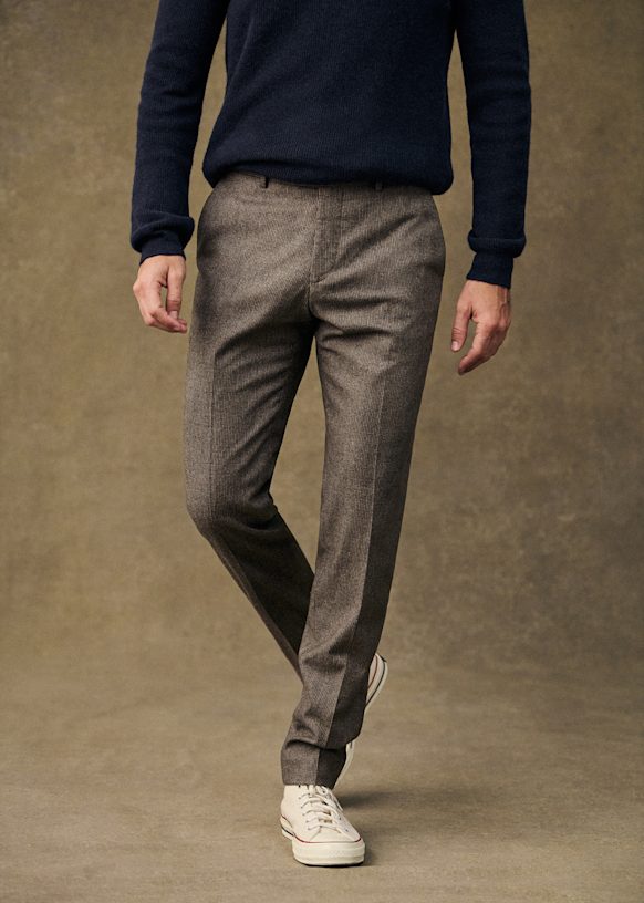 Pantalon chino pied de poule online