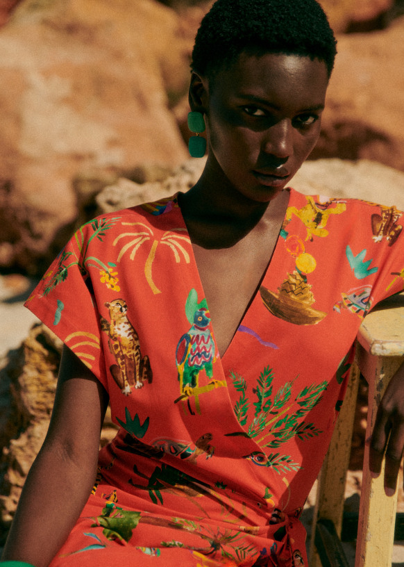 Coast samantha print dress outlet