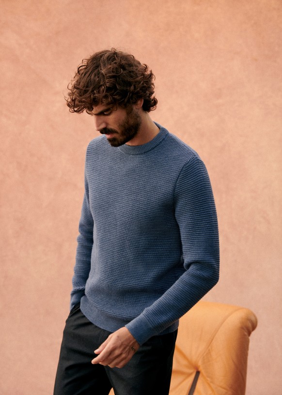 Chuck Sweater - Slate Blue - Wool - Sézane