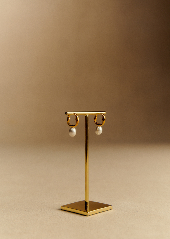 Alice Hoops - Pearlescent - Majority recycled brass - Sézane