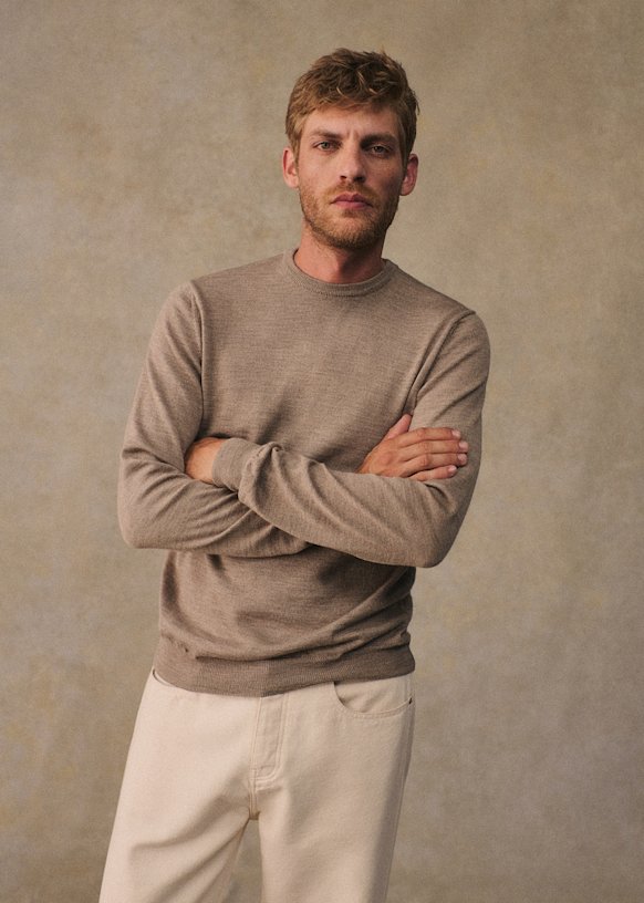 Nils Sweater - Burgundy - Merino Wool - Sézane