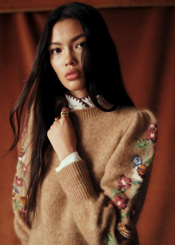 【季節はずれ特価】仏SEZANE もこもこ花スウェット Jacket Sézane Multicolour size XS International in Synthetic