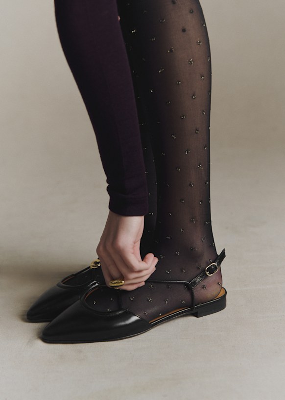 タイツ - ブラックポルカドット - リサイクルポリアミド - Sézane