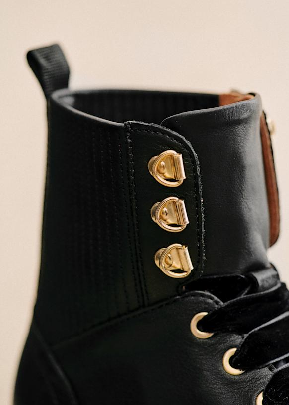 Niels Ankle Boots - Smooth Black - Smooth ovine leather - Sézane