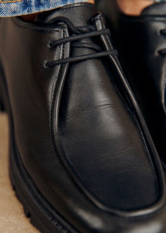 Markus Derbies Glossy Black Bovine leather Sezane