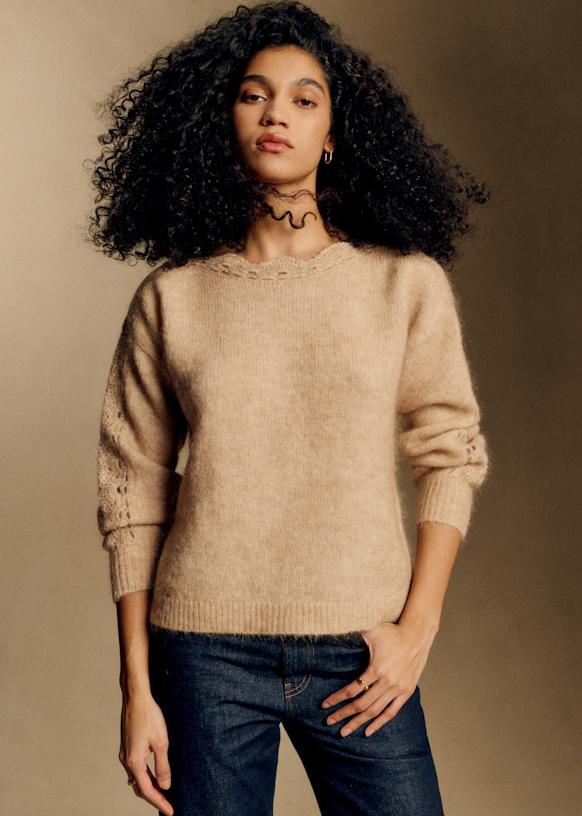 sezane モヘヤ セーター Stacy Jumper - Washed Blue - Kid mohair - Sézane