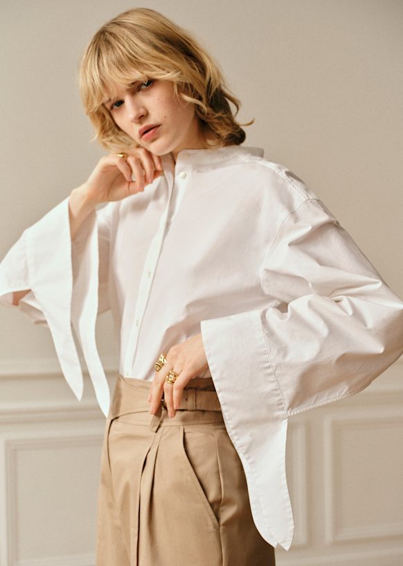 Vannie Shirt - White - Organic cotton - organic textile - Sézane
